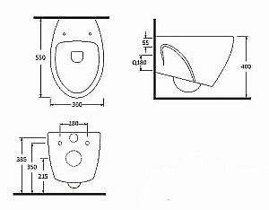 Унитаз подвесной beWash Helenen 69303201 белый глянцевый, безободковый, с крышкой микролифт купить в интернет-магазине Sanbest