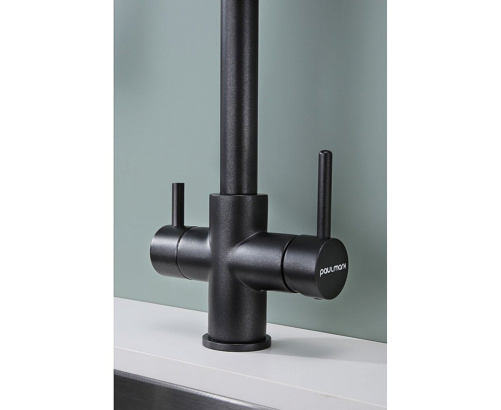 Смеситель для кухни Paulmark Lange La214212-BLM черный  купить в интернет-магазине сантехники Sanbest