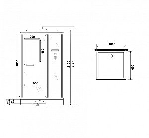 Душевая кабина Niagara Standart ST100/15Q 100х100 стекло прозрачное/профиль белый купить в интернет-магазине Sanbest