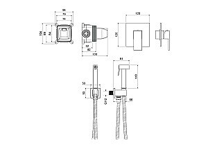 Гигиенический душ Aquatek Либра AQ1619MB черный матовый купить в интернет-магазине сантехники Sanbest