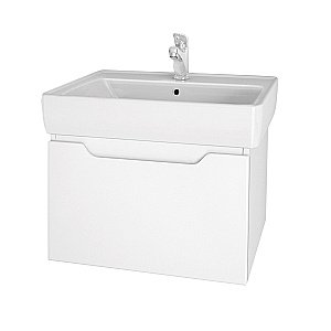 Тумба с  раковиной подвесная Dreja TINY 50 белый глянец для ванной в интернет-магазине Sanbest