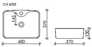 Раковина накладная Ceramica Nova Element CN6033 купить в интернет-магазине Sanbest