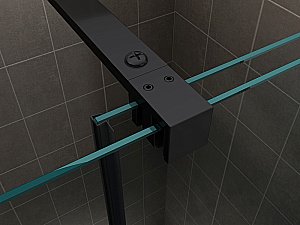 Душевое ограждение Abber KOMFORT 8 100 прозрачное/черный купить в интернет-магазине Sanbest