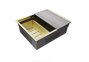 Кухонная мойка Paulmark NEXT-MULTI SINK 54 UNI PM785445-LG светлое золото купить в интернет-магазине сантехники Sanbest
