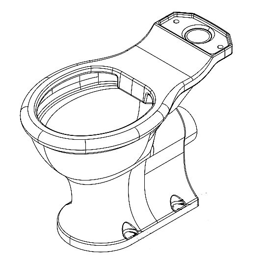 Унитаз напольный Burlington Guild безободковый, с бачком, белый/хром купить в интернет-магазине Sanbest