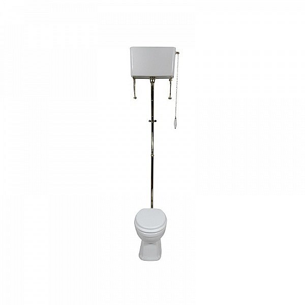 Унитаз Magliezza Retro 7010 белый/золото, с высоким бачком купить в интернет-магазине Sanbest