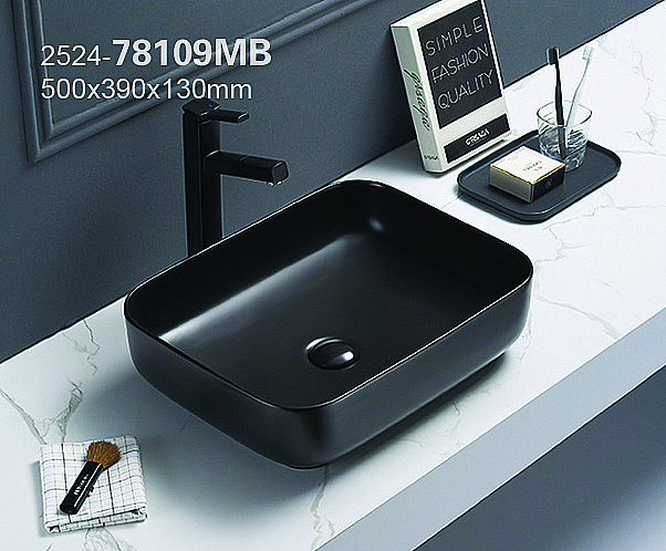 Раковина Azario 50 AZ-78109MB черная матовая купить в интернет-магазине Sanbest