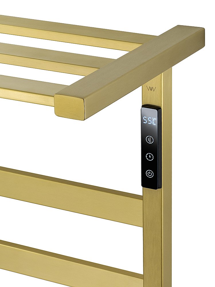 Полотенцесушитель электрический WONZON & WOGHAND FRANKFURT, Брашированное золото (WW-A1026-BG) купить в интернет-магазине сантехники Sanbest