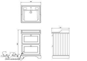 Тумба с раковиной Burlington FF9 для ванной в интернет-магазине Sanbest