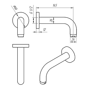 Душевая система PAINI Cox 78PZSET36911SHBATH черный матовый купить в интернет-магазине сантехники Sanbest