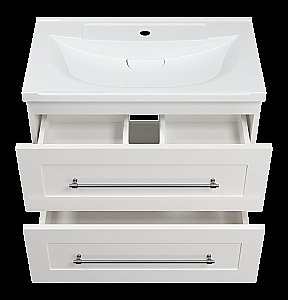 Тумба с раковиной Misty Марта - 70 П-Мрт09070-011Пр белая для ванной в интернет-магазине Sanbest