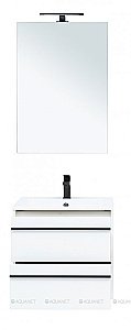 Тумба с раковиной Aquanet Lino 60 белый матовый для ванной в интернет-магазине Sanbest