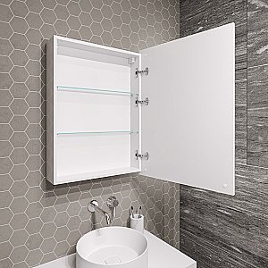 Зеркальный шкаф Grossman Меркадо 50 205005 белый купить в интернет-магазине сантехники Sanbest