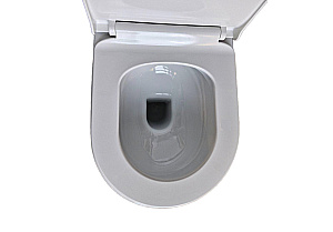 Унитаз подвесной Aquatek ПОЛАРИС AQ0700-01+INS-0000012+KDI-0000013+KKI-0000002 белый, безободковый, с крышкой микролифт, с инсталляцией и белой кнопкой купить в интернет-магазине Sanbest