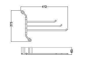 Полотенцедержатель Schein WATTEAU 12834 хром купить в интернет-магазине сантехники Sanbest