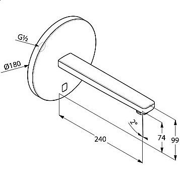 Смеситель для раковины Kludi Zenta 3840305 хром купить в интернет-магазине сантехники Sanbest