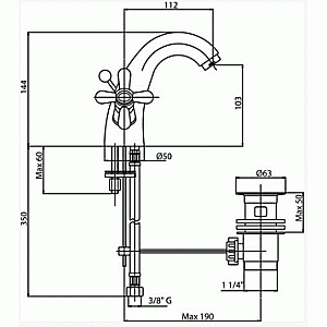 Смеситель для раковины Caprigo BRISTOL 21-020 купить в интернет-магазине сантехники Sanbest