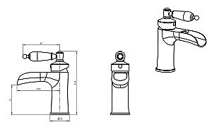Смеситель для раковины Boheme Vogue 211 купить в интернет-магазине сантехники Sanbest