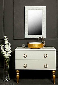 Раковина Armadi Art NeoArt Corian 41 819-G золото купить в интернет-магазине Sanbest