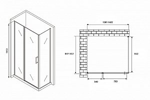 Душевой уголок ABBER Sonnenstrand AG04140S-S90 стекло прозрачное/профиль хром купить в интернет-магазине Sanbest