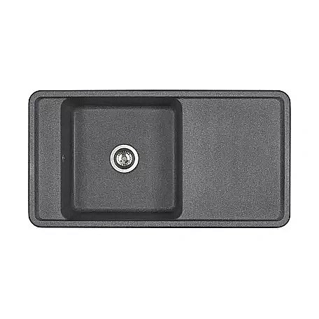 Мойка кухонная Акватон Беллис 97 графит купить в интернет-магазине сантехники Sanbest