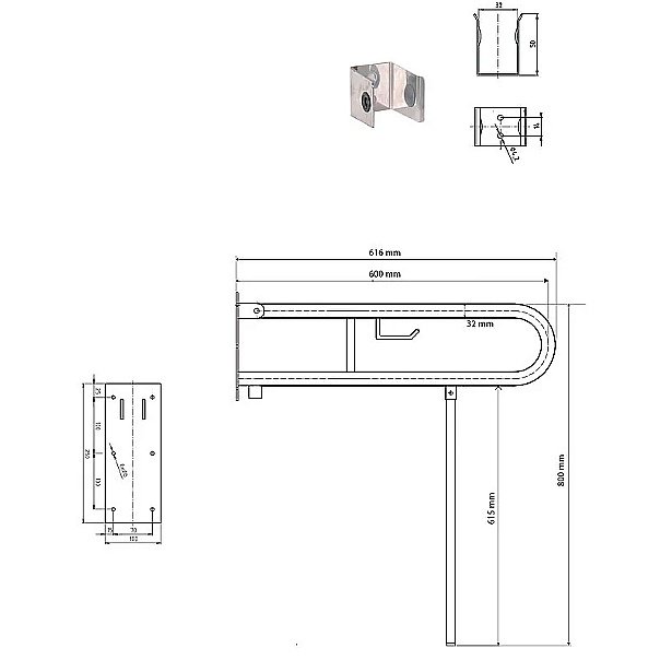 Поручень Bemeta Help 301406274N белый купить в интернет-магазине сантехники Sanbest