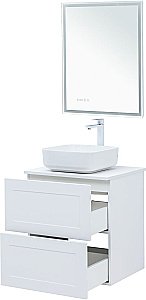 Тумба с раковиной Aquanet Терра 60 белая матовая для ванной в интернет-магазине Sanbest