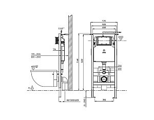 Унитаз с инсталляцией OWL 1975 Eld Cirkel-H OWLINSTNI.TOWLT190101 безободковый, с крышкой микролифт, с кнопкой Nikel хром купить в интернет-магазине Sanbest