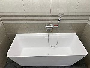 Ванна из искусственного камня TIMO solid ERIKA1700 170х75 белая купить в интернет-магазине Sanbest