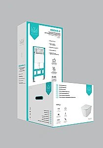 Унитаз с инсталляцией OWL 1975 Vind Ruta H OWLINSTTI.TOWLT190304 безободковый, с крышкой микролифт, с кнопкой Titan хром купить в интернет-магазине Sanbest