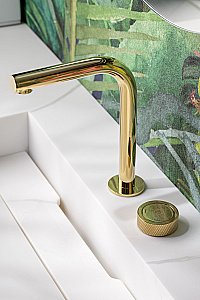 Смеситель для раковины Boheme TECH 158-G золото купить в интернет-магазине сантехники Sanbest