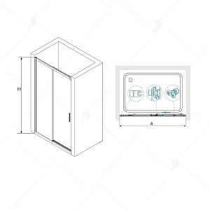 Душевая дверь RGW Leipzig LE-12 140 купить в интернет-магазине Sanbest