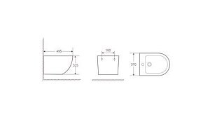 Биде подвесное Koller Pool ROUND RN-0495-B белый купить в интернет-магазине Sanbest