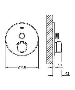 Смеситель для душа Grohe Grohe SmartControl Mixer 29144000 купить в интернет-магазине сантехники Sanbest