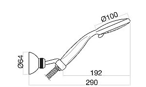 Душевой гарнитур Webert Shower Set AC0489015 хром купить в интернет-магазине сантехники Sanbest