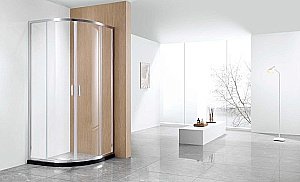 Душевой уголок Aquatek Ария AQ ARI RO 10020CH 100х100 стекло прозрачное/профиль хром купить в интернет-магазине Sanbest