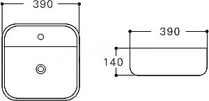 Раковина накладная Aquanet City-2  39 211281 белая купить в интернет-магазине Sanbest