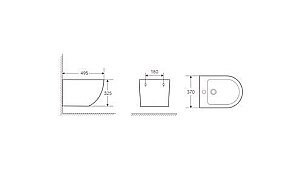 Биде подвесное Koller Pool ROUND RN-0495-B белый купить в интернет-магазине Sanbest