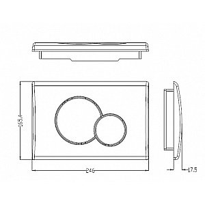 Кнопка для инсталляции WeltWasser WW MARBERG 507 RD GL-WT белая купить в интернет-магазине сантехники Sanbest