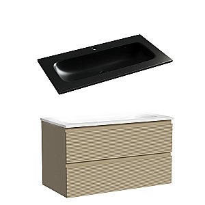 Тумба с раковиной Sancos FOLK FL90CP/CN7019MB 90 капучино для ванной в интернет-магазине Sanbest