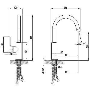 Смеситель для кухни Lemark Comfort LM3073C085 хром купить в интернет-магазине сантехники Sanbest