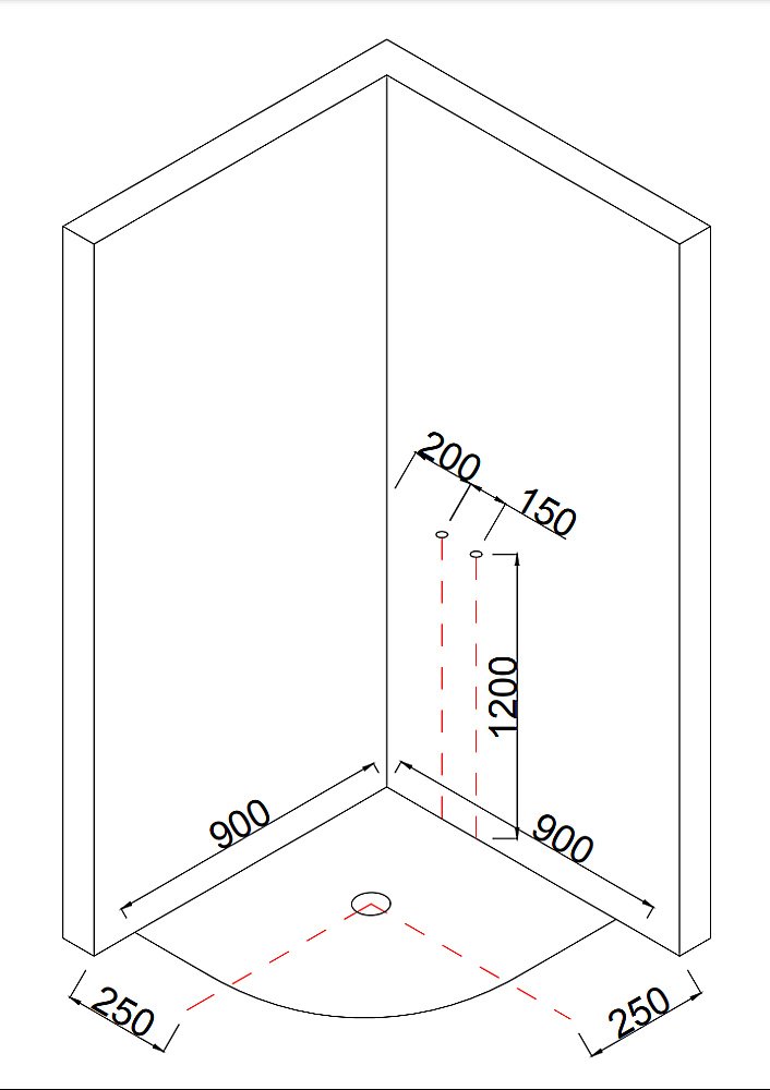 Душевая кабина Taliente TA-9090M 90х90 стекло рифленое купить в интернет-магазине Sanbest