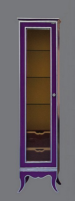 Пенал напольный Misty Анжелика 40 сиреневый сусальное серебро для ванной в интернет-магазине сантехники Sanbest