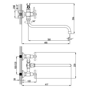 Смеситель для ванны Lemark Standard LM2151C купить в интернет-магазине сантехники Sanbest