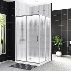 Душевой уголок BelBagno UNO-195-AH-2-100/80-CH-CR 100х80 стекло шиншилла/профиль хром купить в интернет-магазине Sanbest