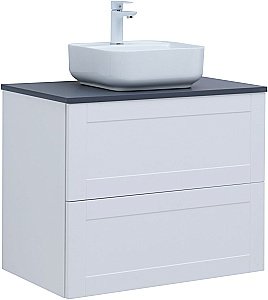 Тумба с раковиной Aquanet Терра 80 белая матовая для ванной в интернет-магазине Sanbest