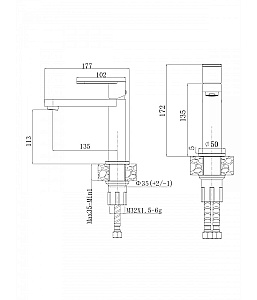 Cмеситель для раковины Agger Sweet A2702122 сатин матовый купить в интернет-магазине сантехники Sanbest