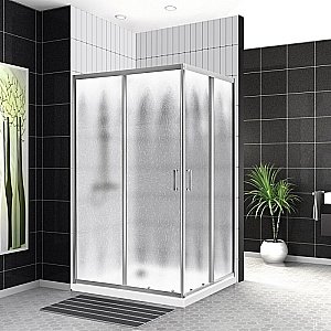 Душевой уголок BelBagno UNO-195-AH-2-100/80-CH-CR 100х80 стекло шиншилла/профиль хром купить в интернет-магазине Sanbest