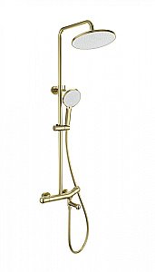 Душевая система с термостатом WONZON & WOGHAND T-1000, Брашированное золото (WW-B3057-A- BG) купить в интернет-магазине сантехники Sanbest