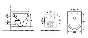 Унитаз с инсталляцией WeltWasser MARBERG 410 + SALZBACH 043 GL-WT + MAR 410 SE CR купить в интернет-магазине Sanbest
